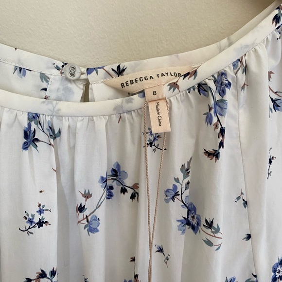 NWT Rebecca Taylor FRANCINE FLORAL POPLIN DRESS size 8 - Picture 6 of 6